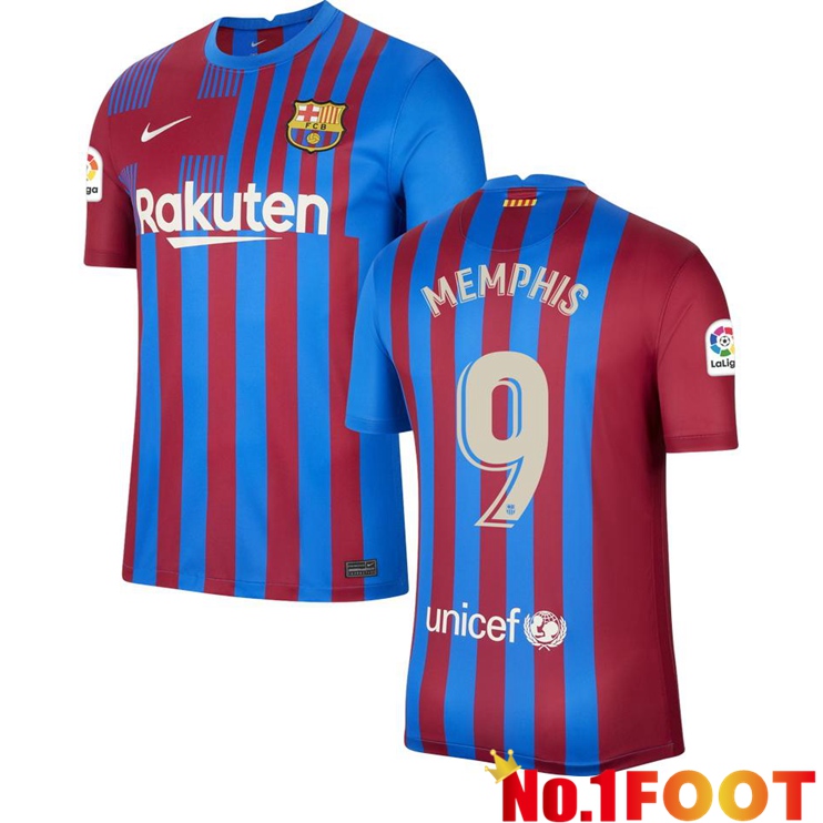 FC Barcelona (MEMPHIS 9) Home Jersey Red/Blue 2021/2022