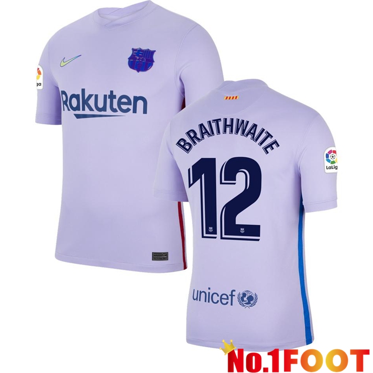 FC Barcelona (BRAITHWAITE 12) Away Jersey Purple 2021/2022