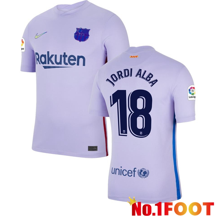 FC Barcelona (JORDI ALBA 18) Away Jersey Purple 2021/2022