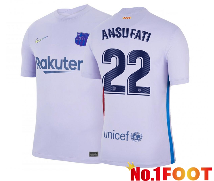 FC Barcelona (Ansu Fati 22) Away Jersey Purple 2021/2022