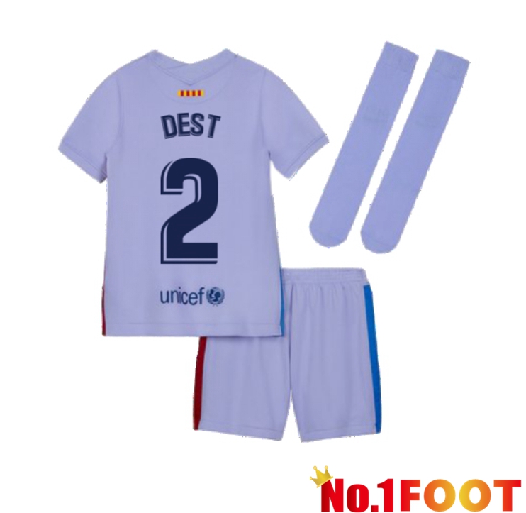 FC Barcelona (SERGIÑO DEST 2) Kids Away Jersey Purple 2021/2022