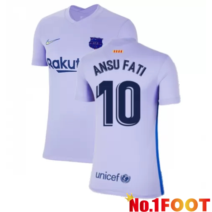 FC Barcelona (ANSU FATI 10) Womens Away Jersey Purple 2021/2022