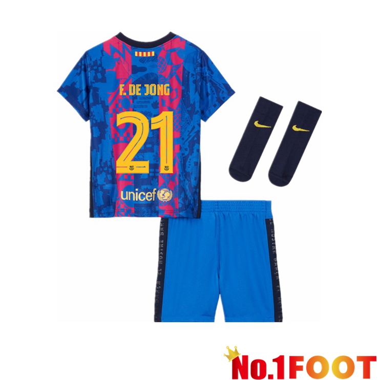 FC Barcelona (F. De Jong 21) Kids Third Jersey 2021/2022