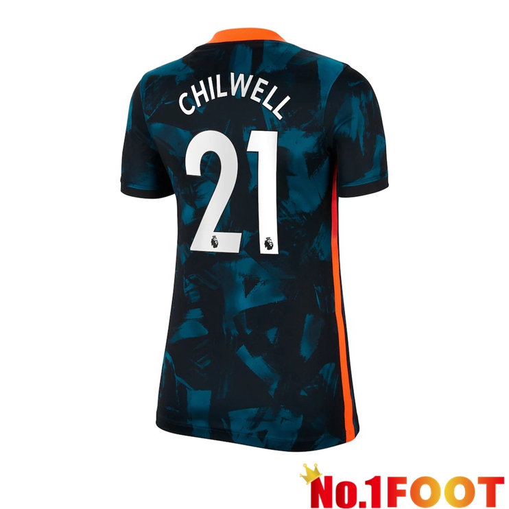 FC Chelsea (CHILWELL 21) Womens Third Jersey Green/Black 2021/2022