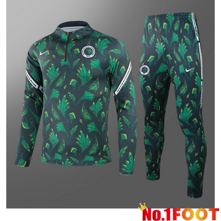 Nigeria Kids Training Tracksuit Dark Green 2021/2022