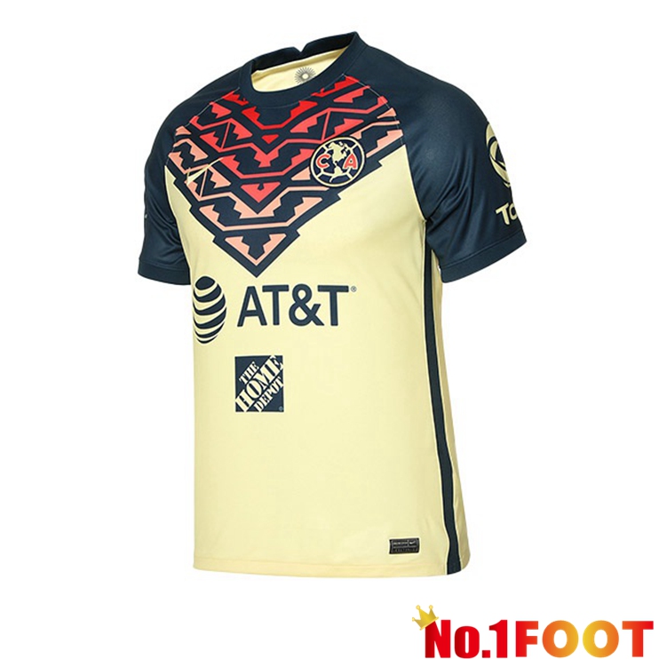 Club America Home Jersey Yellow 2021/22 - Click Image to Close