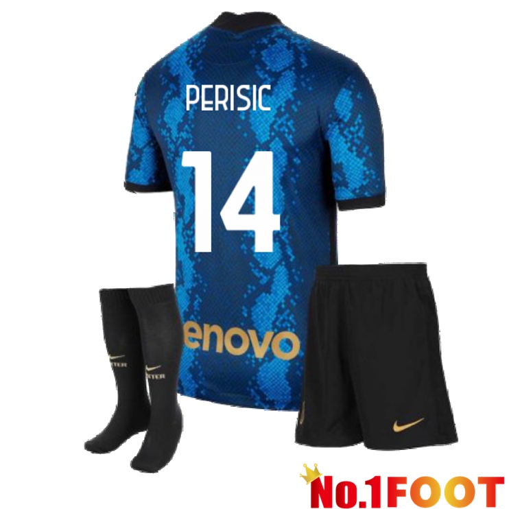 Inter Milan（PERISIC 14）Kids Home Jersey Blue 2021/2022