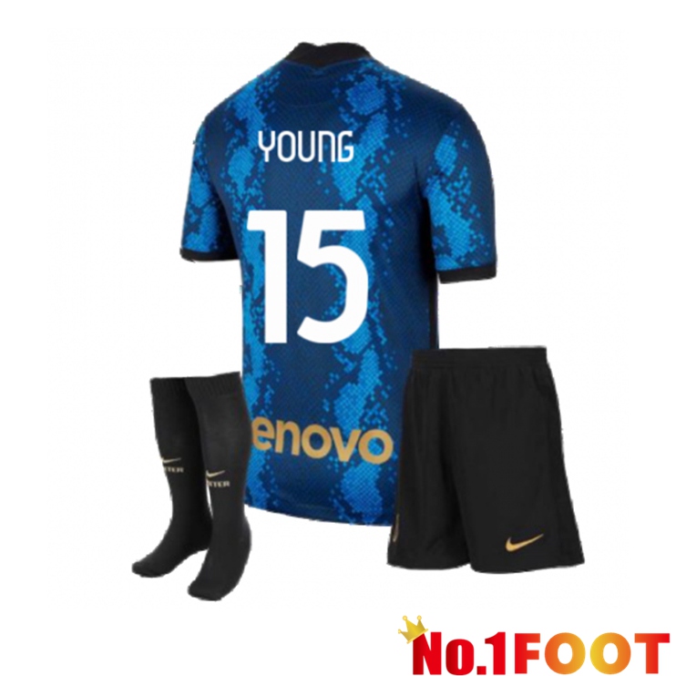 Inter Milan（YOUNG 15）Kids Home Jersey Blue 2021/2022