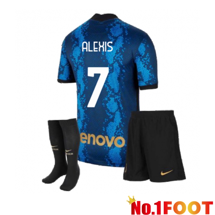 Inter Milan（ALEXIS 7）Kids Home Jersey Blue 2021/2022