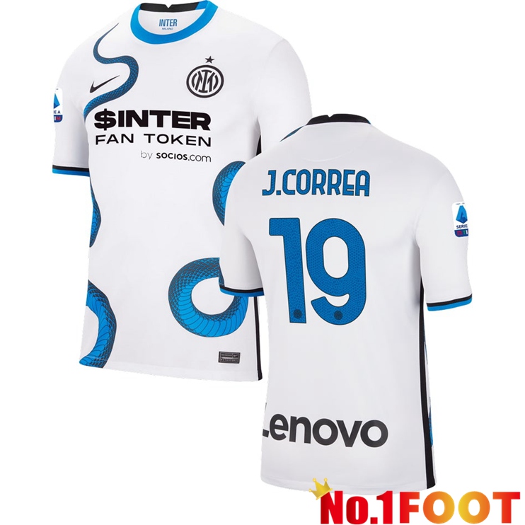 Inter Milan（J.CORREA 19）Away Jersey White 2021/2022