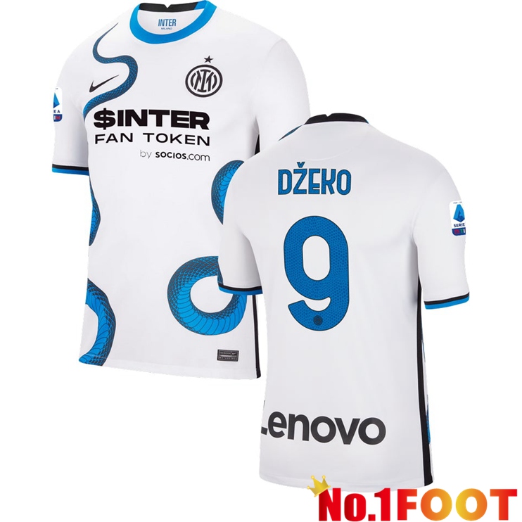 Inter Milan（DZEKO 9）Away Jersey White 2021/2022