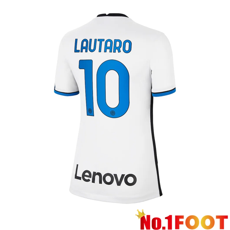 Inter Milan（LAUTARO 10）Womens Away Jersey White 2021/2022