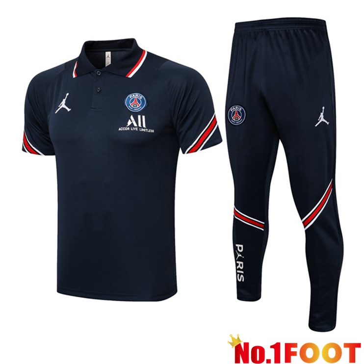 Paris PSG Polo Shirt + Pants Blue Royal 2021/2022