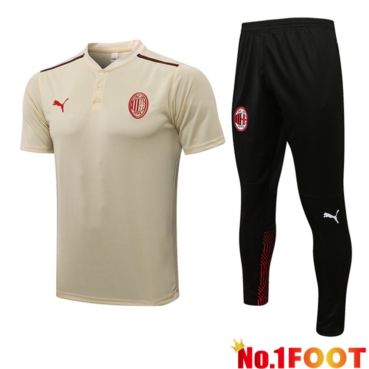 AC Milan Polo Shirt + Pants Yellow 2021/2022