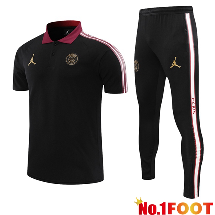 Jordan PSG Polo Shirt + Pants Black 2021/2022