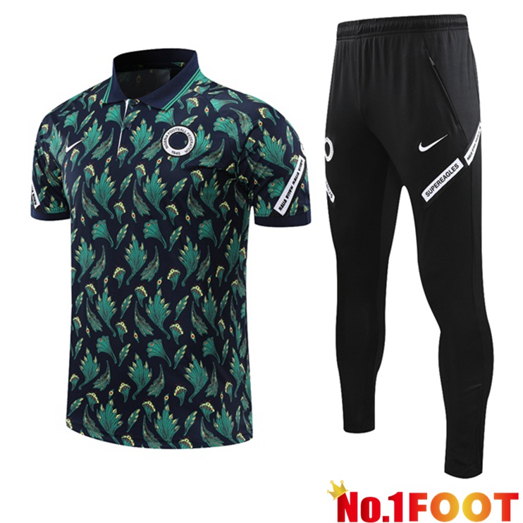 Nigeria Polo Shirt + Pants Black Green 2021/2022