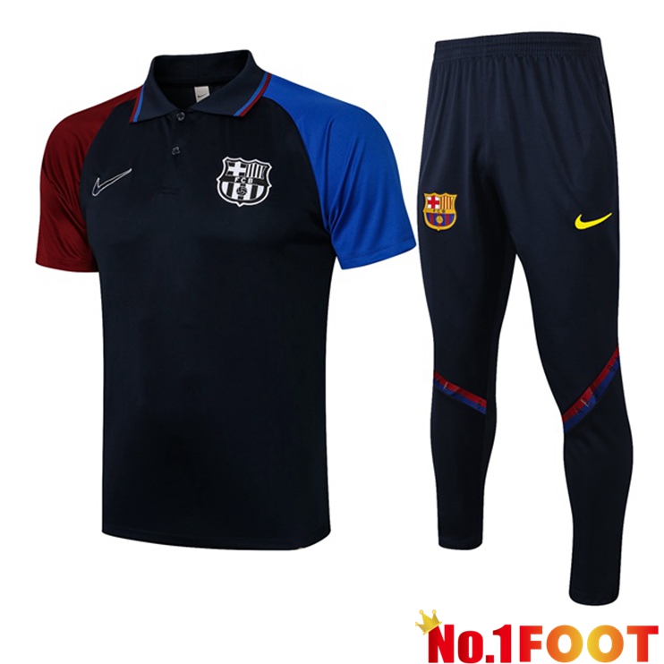 FC Barcelona Polo Shirt + Pants Blue Royal 2021/2022