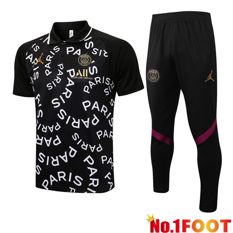 Jordan PSG Polo Shirt + Pants Black 2021/2022