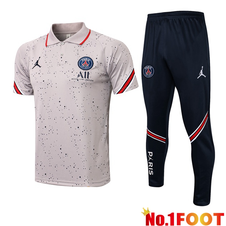 Jordan PSG Polo Shirt + Pants Grey 2021/2022