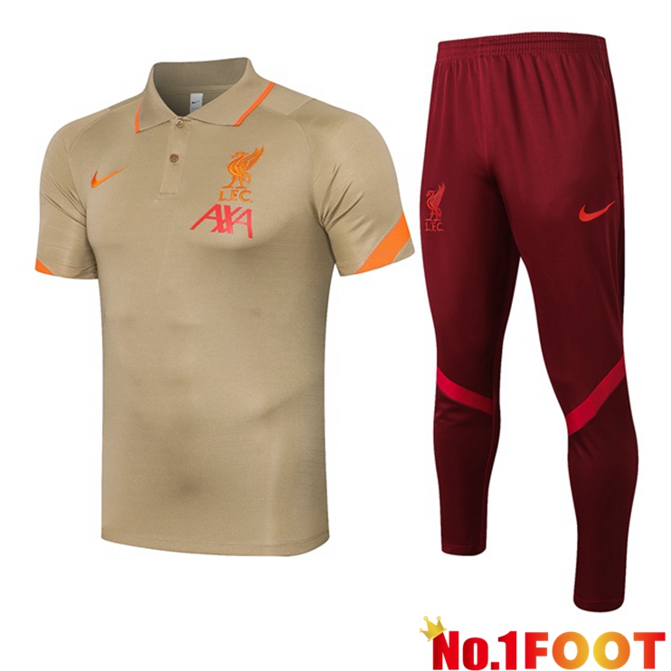 FC Liverpool Polo Shirt + Pants Yellow 2021/2022