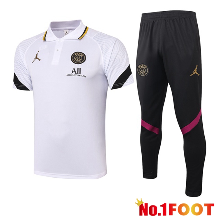 Jordan PSG Polo Shirt + Pants White 2021/2022