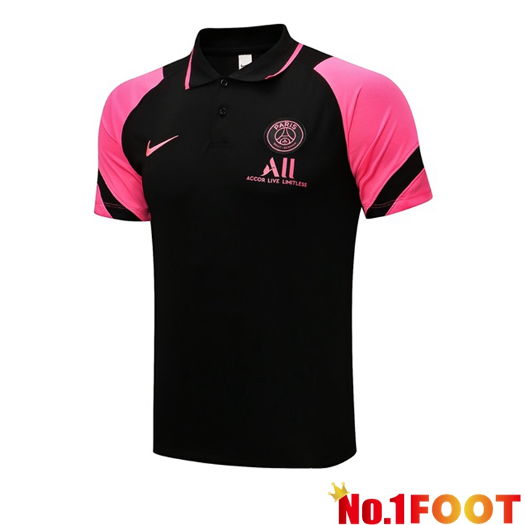 Paris PSG Polo Shirt Black Rose 2021/2022