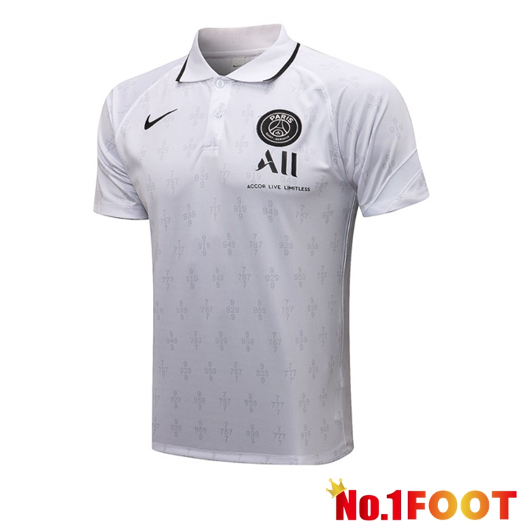 Paris PSG Polo Shirt White 2021/2022