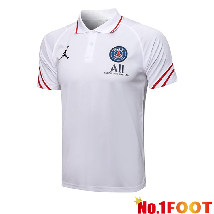 Jordan PSG Polo Shirt White 2021/2022