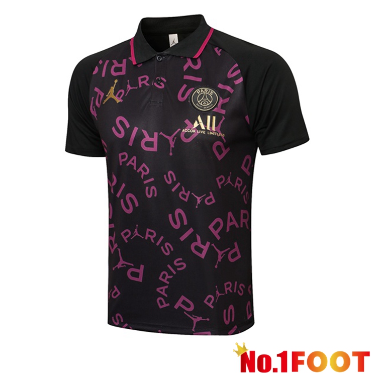 Paris PSG Polo Shirt Black Purple 2021/2022