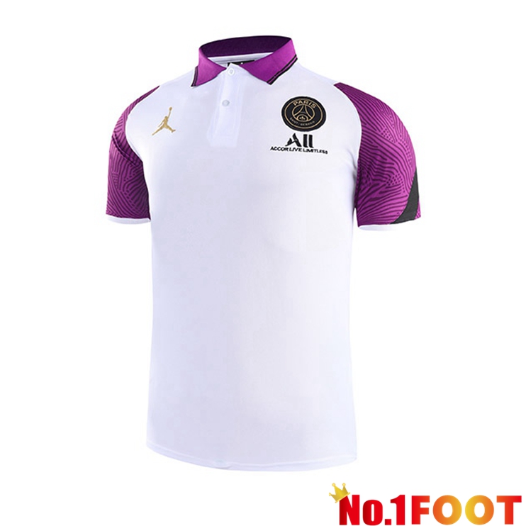 Jordan PSG Polo Shirt White Purple 2021/2022