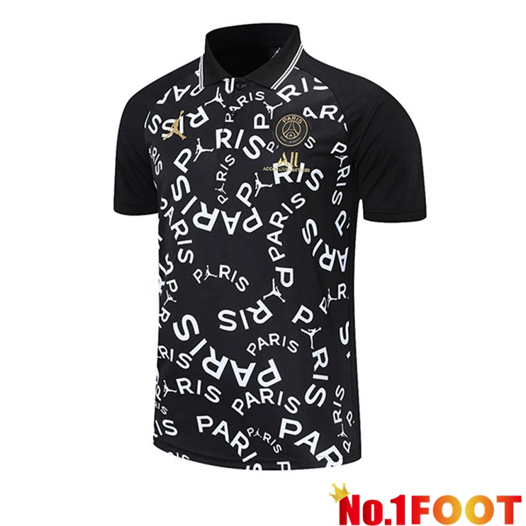 Paris PSG Polo Shirt Black White 2021/2022