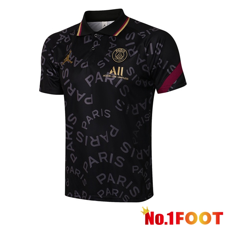 Paris PSG Polo Shirt Black 2021/2022