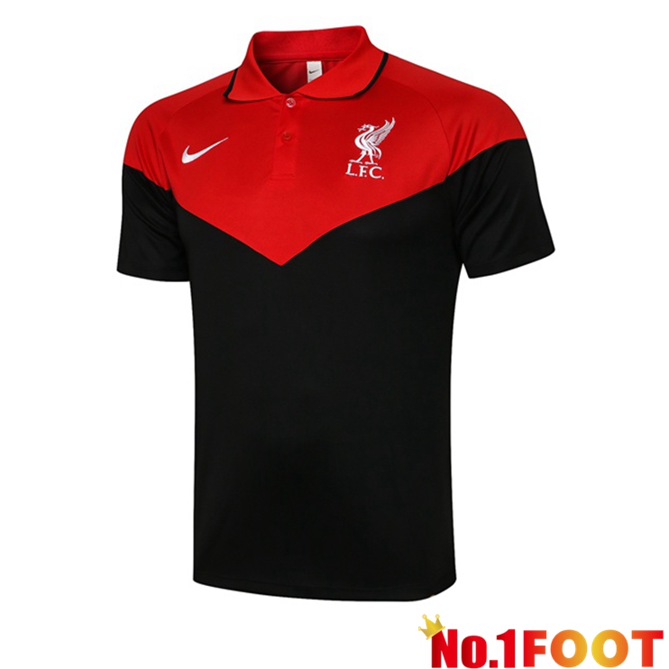 FC Liverpool Polo Shirt Black Red 2021/2022 - Click Image to Close