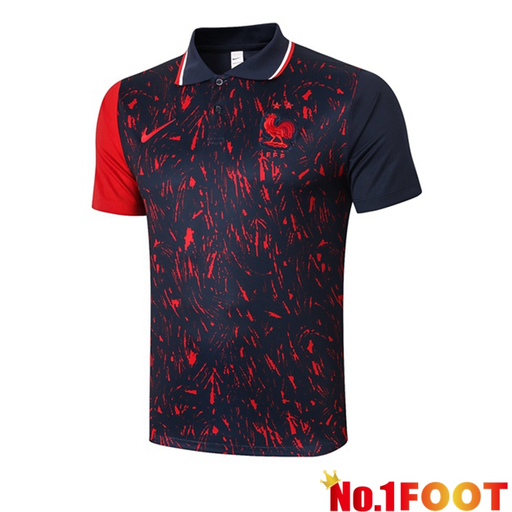 France Polo Shirt Black Red 2021/2022