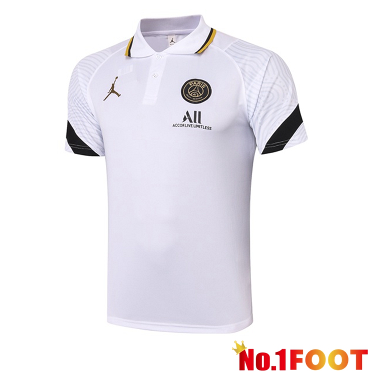 Jordan PSG Polo Shirt White 2021/2022