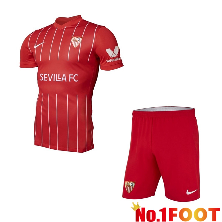 Sevilla FC Kids Away Jersey Red 2021/2022