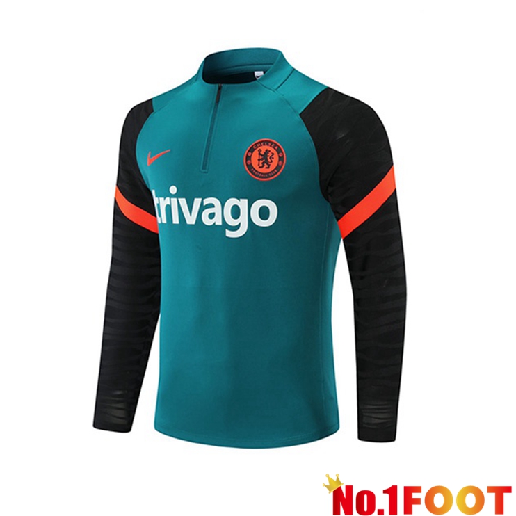 FC Chelsea Training Sweatshirt Green 2021/2022 - Click Image to Close