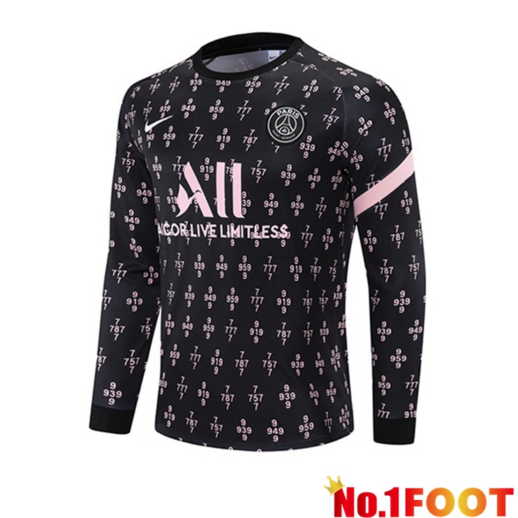 Paris PSG Training Sweatshirt Black Rose 2021/2022