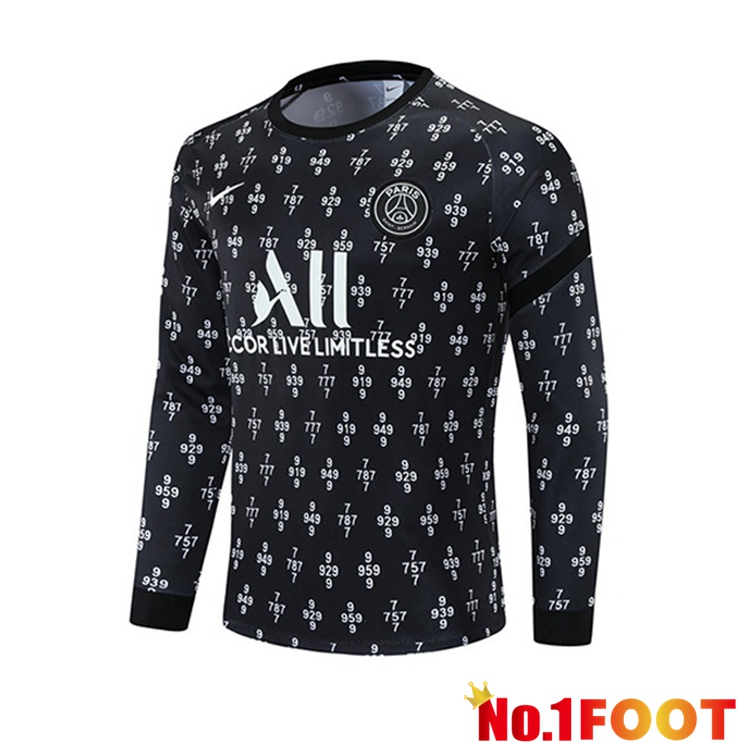 Paris PSG Training Sweatshirt Black White 2021/2022