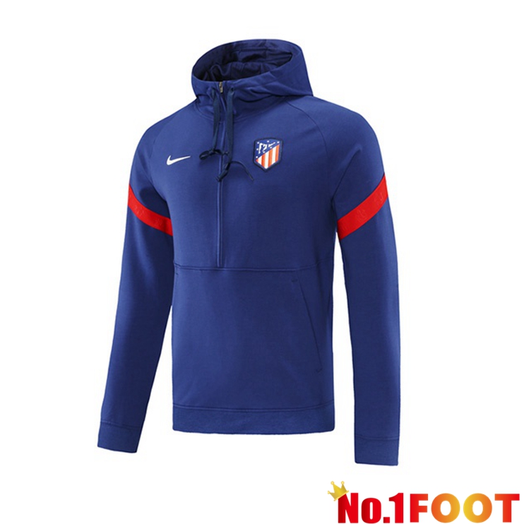 Atletico Madrid Training Sweatshirt Blue 2021/2022 - Click Image to Close