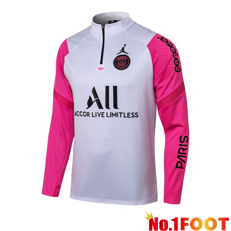 Paris PSG Training Sweatshirt Jordan White Rose 2021/2022