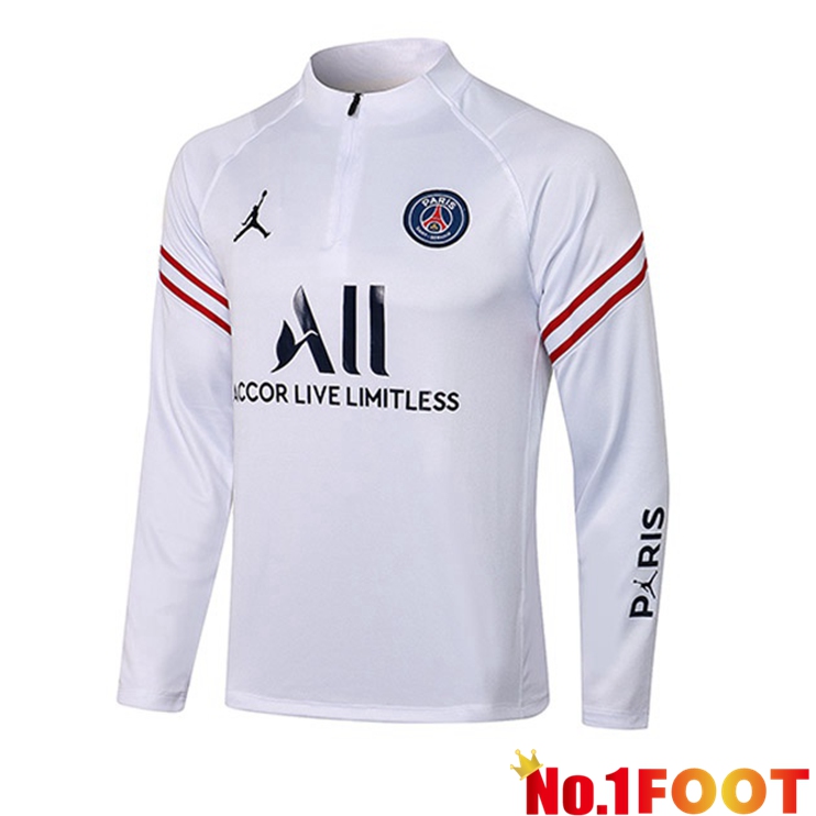 Paris PSG Training Sweatshirt Jordan White 2021/2022