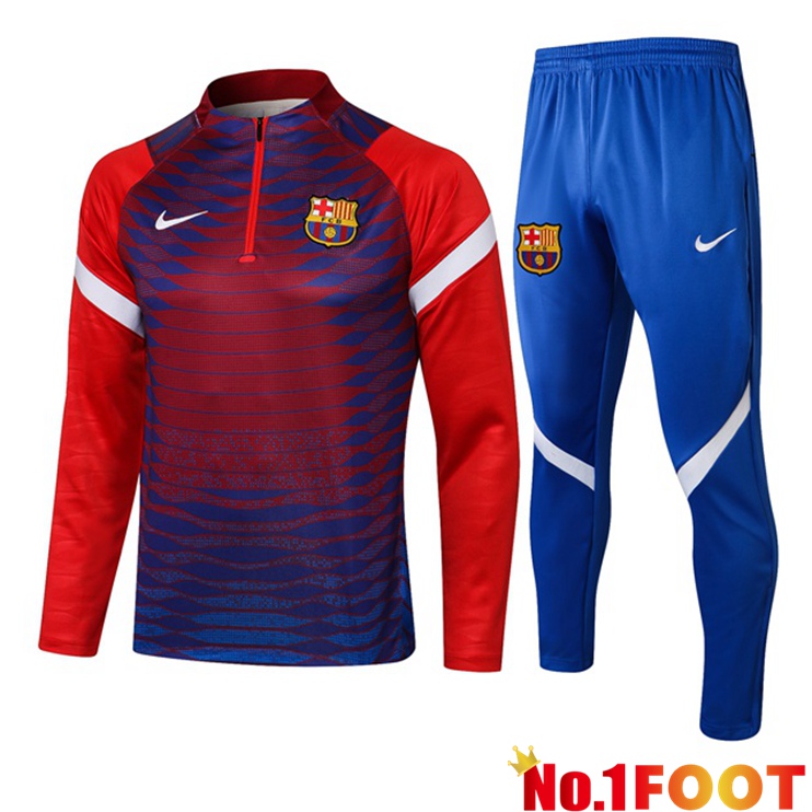 FC Barcelona Training Tracksuit Red Blue 2021/2022