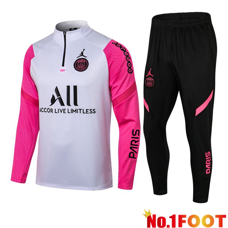 Paris PSG Training Tracksuit Jordan White Rose 2021/2022