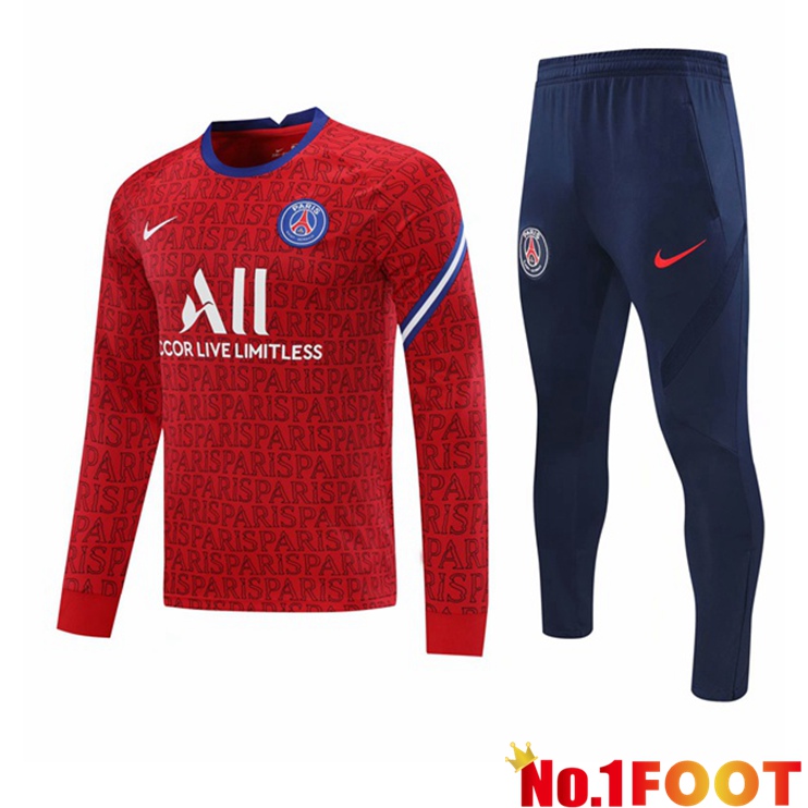 Paris PSG Training Tracksuit Red 2021/2022