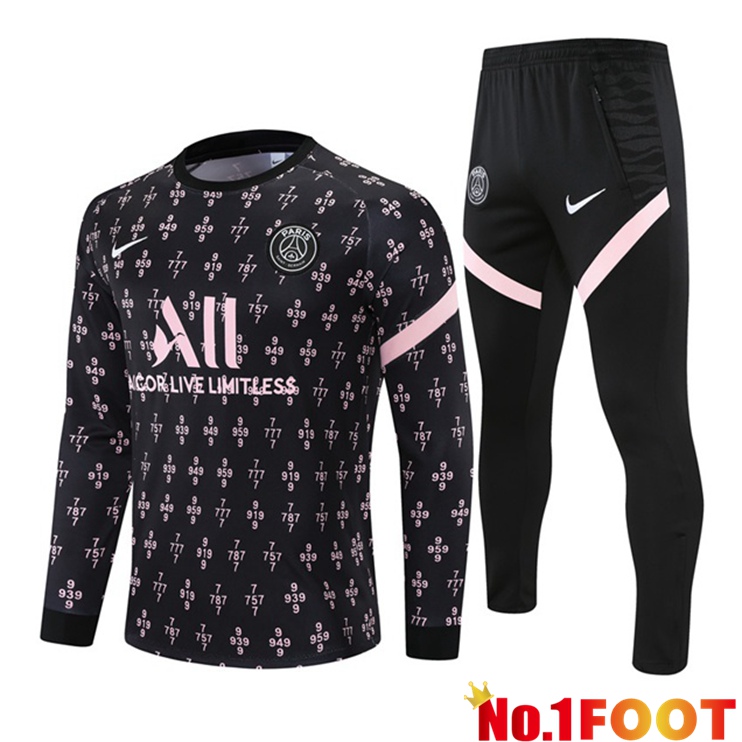 Paris PSG Training Tracksuit Black Rose 2021/2022