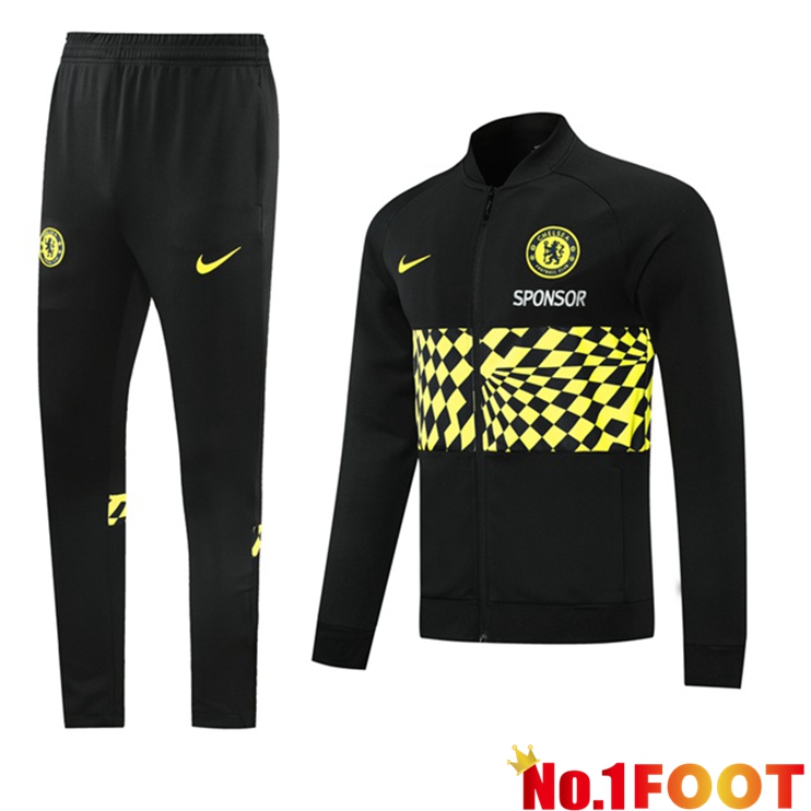 FC Chelsea Training Tracksuit Yellow Black 2021/2022