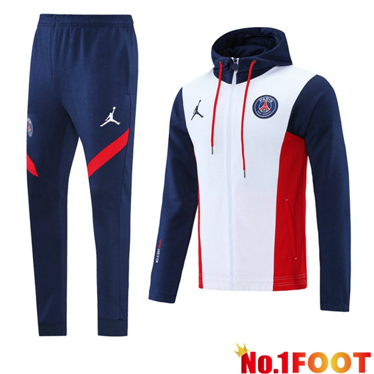 Paris PSG Training Tracksuit White Red Blue 2021/2022