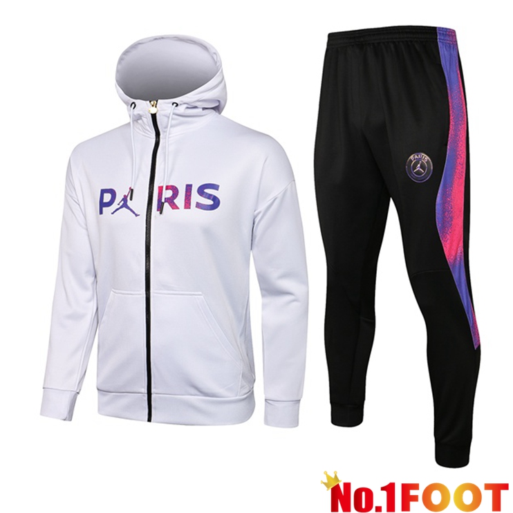 Jordan PSG Training Tracksuit White Purple 2021/2022