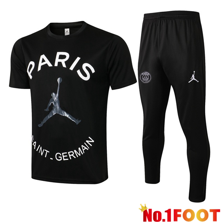 Paris PSG Jordan Training T Shirt + Pants Black 2021/2022